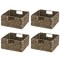 mDesign Woven Hyacinth Home Storage Basket for Cube Furniture, 4 Pack